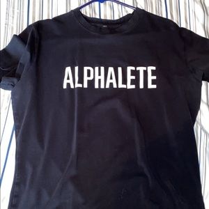 black alphalete shirt, size large. barely worn, great condition.